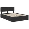 vidaXL Bed Frame with Headboard Black 160 x 200 cm Engineered Wood