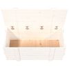 vidaXL Storage Box White 91x40.5x42 cm Solid Wood Pine