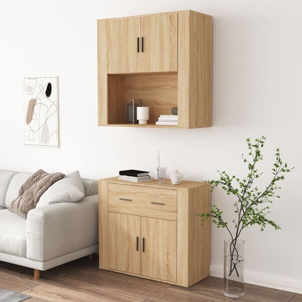 vidaXL Highboard Sonoma Oak Engineered Wood