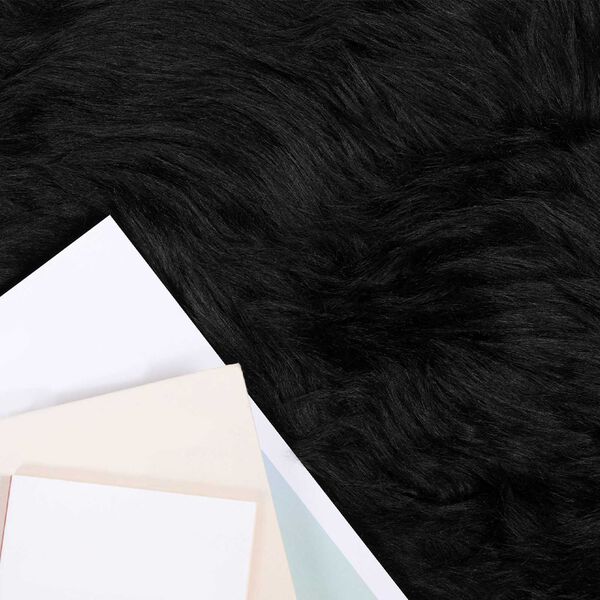 vidaXL Faux Sheepskin Rug Tafalla Black 240 x 340 cm Polyester