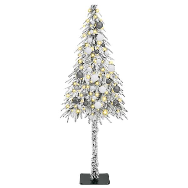 vidaXL Christmas Tree with 150 LEDs White 150 cm PE and Steel