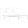 vidaXL Metal Bed Frame without Mattress with Headboard White 183x213cm