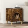 vidaXL Cat House Smoked Oak 42.5 x 40 x 53 cm Engineered Wood