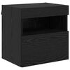 vidaXL TV Cabinet with LED 7 pcs Black Oak Engineered Wood