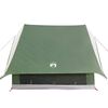 vidaXL Family Tent with Roof Green and White 220 x 220 x 184 cm