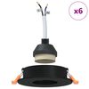 vidaXL Spotlights with Spotlights 6 pcs Black 9 x 9 x cm Aluminium