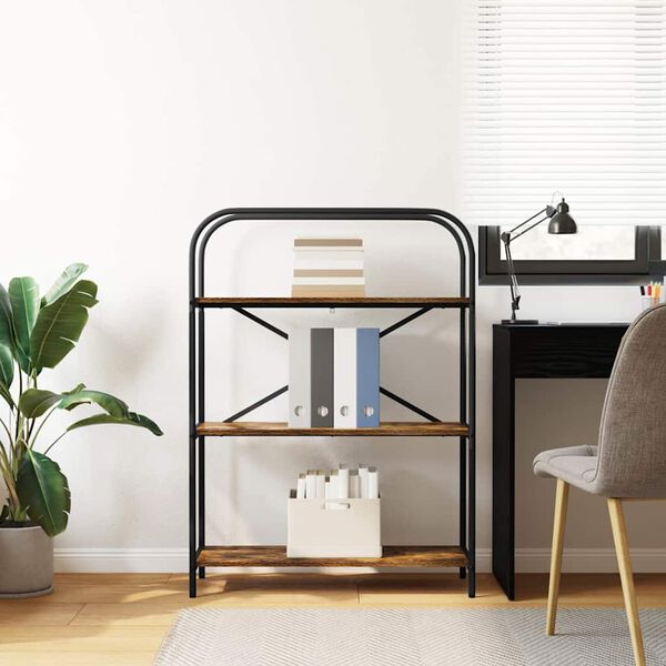 vidaXL Bookshelf Smoked Oak 80 x 30 x 109 cm Engineered wood