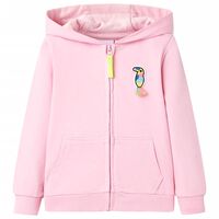 Kids' Hooded Sweatshirt with Zip Bright Pink 92