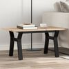 vidaXL Coffee Table Y-Frame 80x50x40 cm Solid Wood Pine and Steel