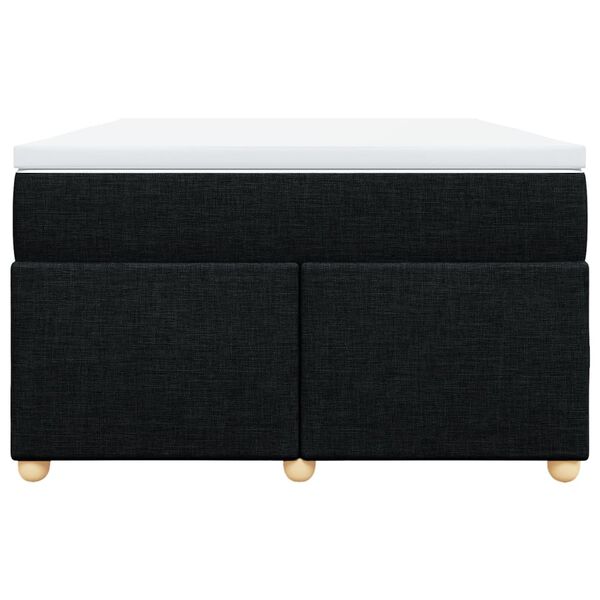 vidaXL Box Spring Bed with Mattress Black 120x200 cm Fabric