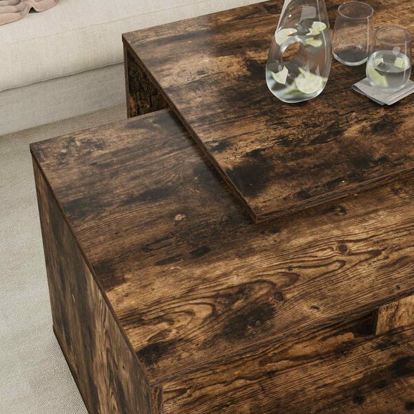 vidaXL Coffee Table Set 2 pcs Smoked Oak Engineered Wood