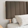 vidaXL Bed Frame with Upholstered Headboard Taupe 120 x 190 cm