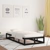 vidaXL Bed Frame without Mattress Black 75x190 cm Small Single Solid Wood