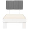 vidaXL Bed Frame with Upholstered Headboard Light Grey 75 x 190 cm