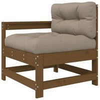 vidaXL Garden Chair with Cushions Honey Brown Solid Wood Pine