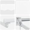 vidaXL Manual Retractable Awning with LEDs White 3 x 2.5 m