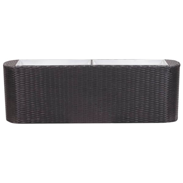 vidaXL Garden Raised Bed 120x24x40 cm Poly Rattan Black