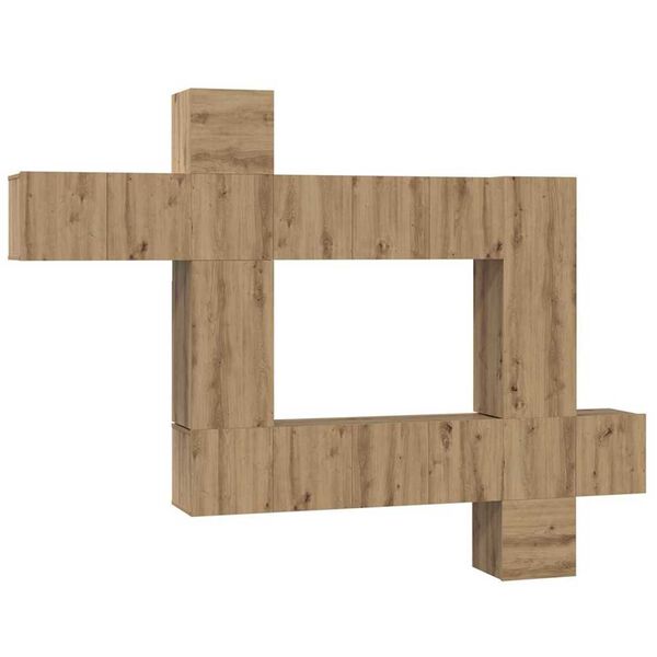 vidaXL TV Cabinet Set 10 pcs Artisan oak 30.5 x 30 x 90 cm