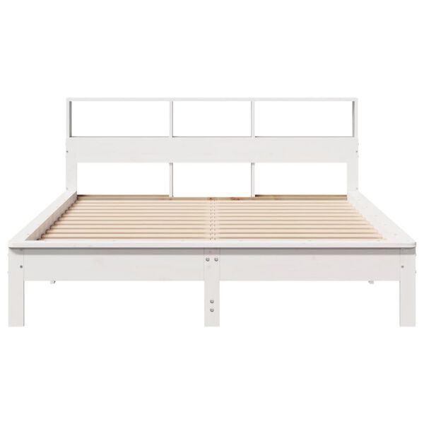 vidaXL Bed Frame without Mattress White 140x200 cm Solid Wood Pine