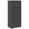 vidaXL Storage Cabinet Black 60 x 40 x 140 cm Cold-Rolled Steel