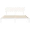 vidaXL Bed Frame without Mattress White Super King Size Solid Wood Pine