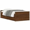 vidaXL Bed Frame with Drawers without Mattress Brown Oak 100x200 cm