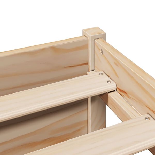 vidaXL Bookcase Bed without Mattress 200x200cm Solid Wood Pine