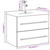 vidaXL Bathroom Sink Cabinet with Built-in Basin Black