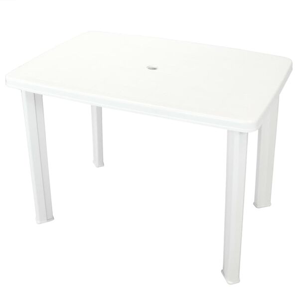 vidaXL Garden Table White 101x68x72 cm Plastic