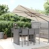 vidaXL 7 Piece Garden Bar Set with Cushions Grey Poly Rattan
