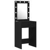 vidaXL Dressing Table 2 pcs Black 50 x 41 x 135 cm Engineered wood