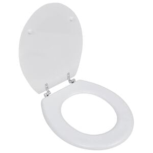 vidaXL WC Toilet Seat MDF Lid Simple Design White