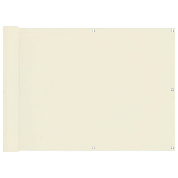 vidaXL Balcony Screen Cream 75 x 200 cm Oxford Fabric