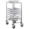 vidaXL Tray Trolley with 6 GN Containers 39x55x87 cm Stainless Steel