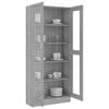 vidaXL Vitrine Cabinet Grey Sonoma 82.5x30.5x185 cm Engineered Wood