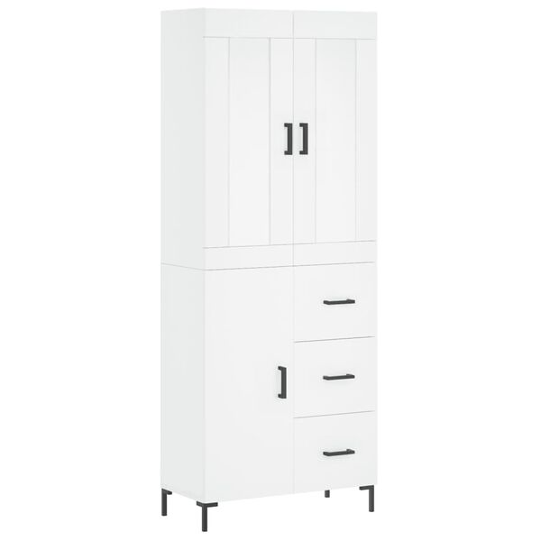 vidaXL Highboard White 69.5x34x180 cm Engineered Wood