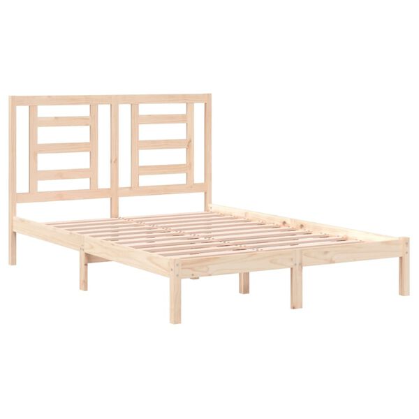 vidaXL Bed Frame without Mattress 140x190 cm Solid Wood Pine