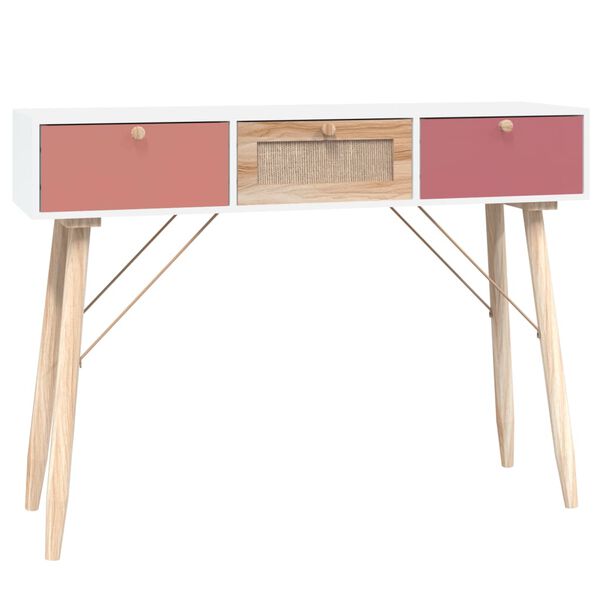 vidaXL Console Table with Drawers 105x30x75 cm Engineered Wood