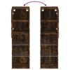 vidaXL TV Cabinets with LED Lights 2 pcs Smoked Oak 30.5x30x102 cm