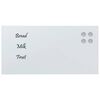 vidaXL Wall-mounted Magnetic Board White 80x40 cm Tempered Glass
