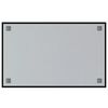 vidaXL Wall-mounted Magnetic Board Black 80x50 cm Tempered Glass
