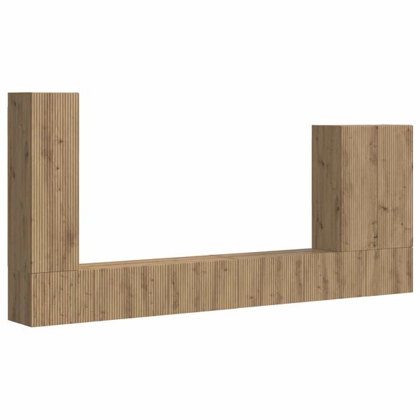 vidaXL TV Wall Cabinet Set Wall-mounted 6 pcs Artisan Oak