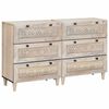 vidaXL Sideboard 2 pcs White 120 x 33.5 x 75 cm Solid mango wood