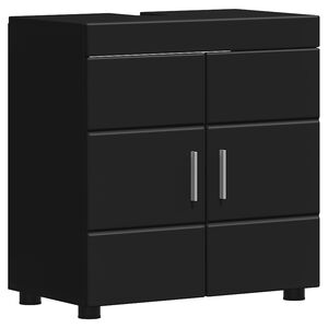 vidaXL Bathroom Cabinet Set with Storage TULUM Black 60 x 34 x 63 cm