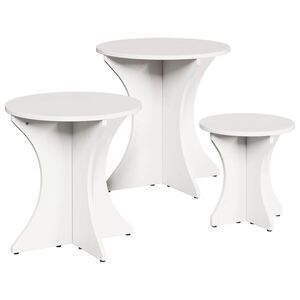 vidaXL Coffee Table 3 pcs White 46 x 46 x 47 cm