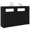 vidaXL Sideboard Black Oak 116 x 30 x 75 cm Engineered Wood