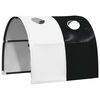 vidaXL Curtains for Loft Bed with Tunnel White and Black Polyester