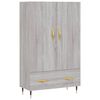 vidaXL Highboard Grey Sonoma 69.5x31x115 cm Engineered Wood