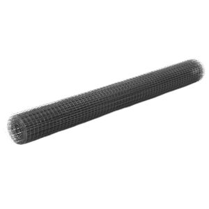 vidaXL Chicken Wire Fence Steel with PVC Coating 10x1,5 m Grey