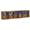 vidaXL LED Sideboard Old Wood 283 x 37 x 67 cm Engineered Wood